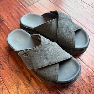 UGG Women's Goldenstar Slides Suede Sandal Size 9